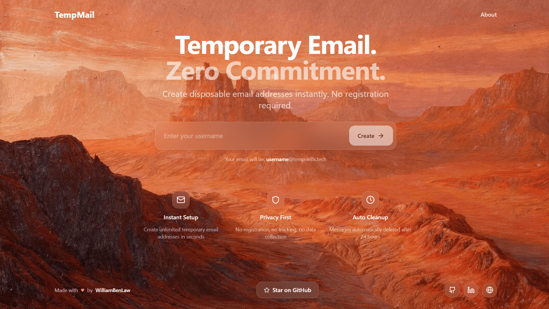 Temp Mail screenshot